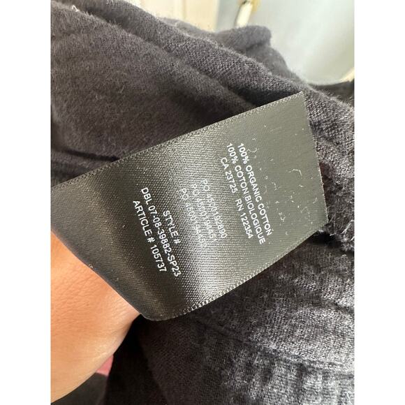 Aritzia Wilfred Orne Jumpsuit Sz M Black Gauze Cotton Great! - Picture 6 of 7